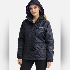 Suisse Sport Women's Black and Purple Ski Snow Winter Jacket, Size S NWOT